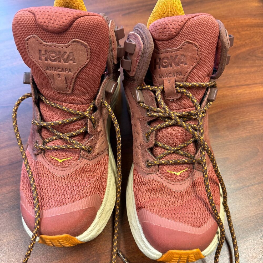 HOKA Womens Anacapa 2 Mid GTX hiking boots.